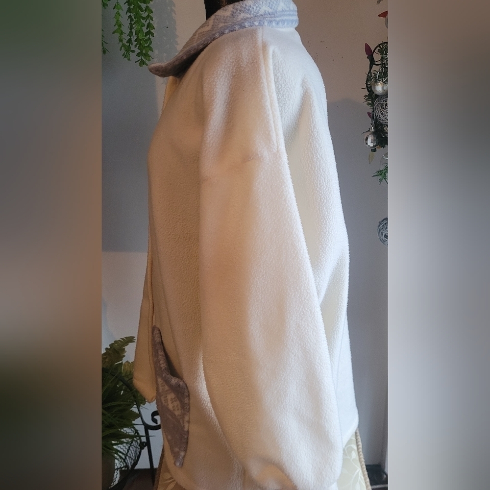 Vintage Blue Skies of Florida Fleece Sweater Size L - Picture 5 of 7